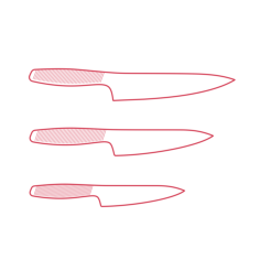 Objects Kitchen Knives Ikea 365 3 Piece Knife Set Outline Drawing Svg Vector, Free Vectors File